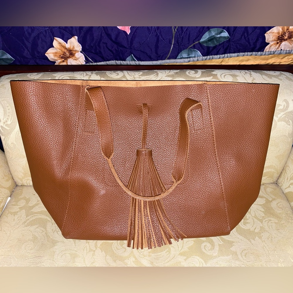 Brown leather pocketbook